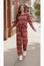Load image into Gallery viewer, Red Holiday Fair Isle Set
