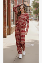 Load image into Gallery viewer, Red Holiday Fair Isle Set
