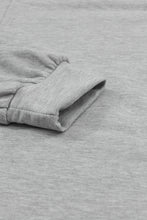 Load image into Gallery viewer, DEAR LOVE- Grey Crinkle Splicing Raw Hem High Low Oversized Blouse
