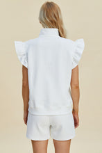 Load image into Gallery viewer, Full Size Texture Flounce Sleeve Top and Shorts Set- Double Take
