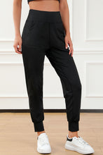 Load image into Gallery viewer, DEAR LOVE- Black Exposed Seam High Waist Pocketed Joggers
