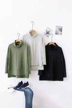 Load image into Gallery viewer, LILLY- Gray Cowl Neck Shift Tunic Top
