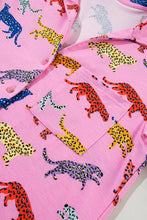 Load image into Gallery viewer, DEAR LOVER- Pink Cheetah Print Shirt and Pants Pajama Set
