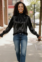 Load image into Gallery viewer, The Satin Scene High Neck Blouse
