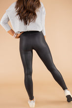 Load image into Gallery viewer, LILLY- Black Faux Leather Skinny Leggings
