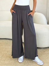 Load image into Gallery viewer, Full Size Smocked Wide Waistband Wide Leg Pants- Double Take
