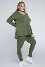 Load image into Gallery viewer, Zenana- Curvy Buttery Soft Brushed Loungewear Set (1X- 3X)
