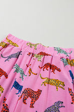 Load image into Gallery viewer, DEAR LOVER- Pink Cheetah Print Shirt and Pants Pajama Set
