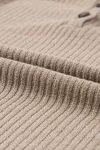 Load image into Gallery viewer, FASHION HOUSE- Pale Khaki Rib Textured Henley Knit Top
