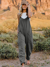 Load image into Gallery viewer, Full Size Sleeveless V-Neck Pocketed Jumpsuit- Double Take
