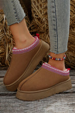 Load image into Gallery viewer, Chestnut Suede Contrast Print Plush Lined Snow Boots
