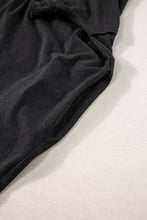 Load image into Gallery viewer, Black V Neck Hidden Pocket Splits Maxi T-shirt Dress
