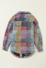 Load image into Gallery viewer, FASHION HOUSE- Multicolor Brushed Plaid Pocketed Oversize Shacket
