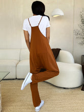 Load image into Gallery viewer, Full Size Sleeveless V-Neck Pocketed Jumpsuit- Double Take
