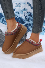 Load image into Gallery viewer, Chestnut Suede Contrast Print Plush Lined Snow Boots
