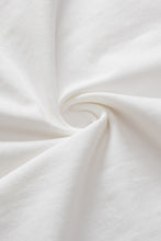 Load image into Gallery viewer, White Colorblock Star Patched Half Sleeve Oversized Tee
