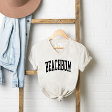 Load image into Gallery viewer, OLIVE &amp; IVORY- Beach Bum Curved Short Sleeve V-Neck Tee XS THRU XL

