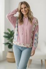 Load image into Gallery viewer, Sweet Spring Blossoms Color Block Hoodie
