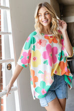 Load image into Gallery viewer, HOPELY Floral Waffle Oversize T-Shirt
