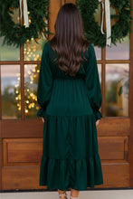 Load image into Gallery viewer, Goddess Grove Green Satin Maxi Dress
