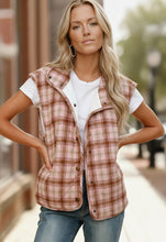 Load image into Gallery viewer, Pretty in Plaid Quilted Puffer Vest
