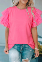 Load image into Gallery viewer, Never Basic ~ Pink Ruffle Top (Reg &amp; XL)
