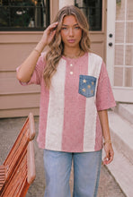 Load image into Gallery viewer, Stars and Stripes Eyelet Pocket Top

