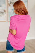 Load image into Gallery viewer, 111 NORTH- On A Whim Pink Raw Hem Henley Tee
