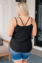 Load image into Gallery viewer, AVE SHOPS- Eye on the Prize Eyelet Tank in Black
