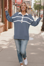 Load image into Gallery viewer, Prep School Chic Slate Blue Polo
