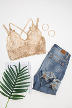 Load image into Gallery viewer, POL- Live In Lace Bralette in Taupe
