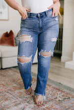 Load image into Gallery viewer, JUDY BLUE- O&#39;Hara Destroyed Straight Jeans
