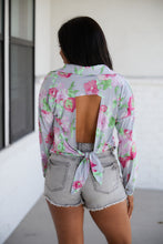 Load image into Gallery viewer, SEW IN LOVE- Thinking on It Open Back Floral Top
