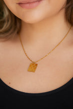 Load image into Gallery viewer, Waterproof, No Tarnish, Checkered Pendant Necklace
