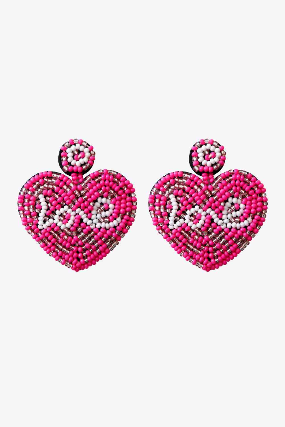 Valentines *Love Spell* : Beaded Heart Earrings