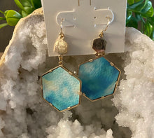 Load image into Gallery viewer, Blue Hue Watercolor Earrings
