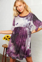 Load image into Gallery viewer, Plum Crazy Tye Dye Dress (Reg)
