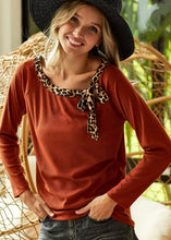 Load image into Gallery viewer, Feeling Flirty Leopard Trim Top (Reg &amp; XL)
