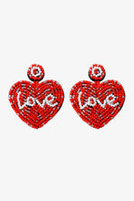 Load image into Gallery viewer, Valentines *Love Spell* : Beaded Heart Earrings
