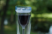Load image into Gallery viewer, Portable Wine Cup with Acrylic Lid in Black
