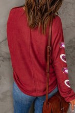 Load image into Gallery viewer, Valentines *Heart on my Sleeve* : Sequin Long Sleeve T-Shirt
