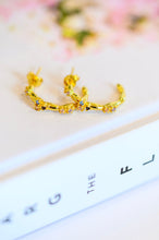 Load image into Gallery viewer, Waterproof, No Tarnish, Santana Studded Hoop Earrings
