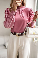 Load image into Gallery viewer, Valentines *Velvet Touch* : Puff Sleeve Blouse
