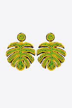 Load image into Gallery viewer, Beaded Banana Leaf Earrings
