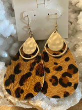 Load image into Gallery viewer, Breckenridge Leopard Tear Drop Earrings
