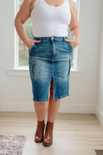 Load image into Gallery viewer, RISEN- Always Be there Cargo Denim Skirt (Reg &amp; Curvy)

