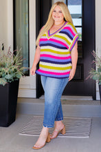 Load image into Gallery viewer, JODIFUL- Another One V-Neck Striped Top
