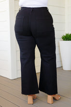 Load image into Gallery viewer, August High Rise Wide Leg Crop Jeans in Black by Annie Wear
