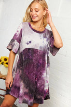 Load image into Gallery viewer, Plum Crazy Tye Dye Dress (Reg)
