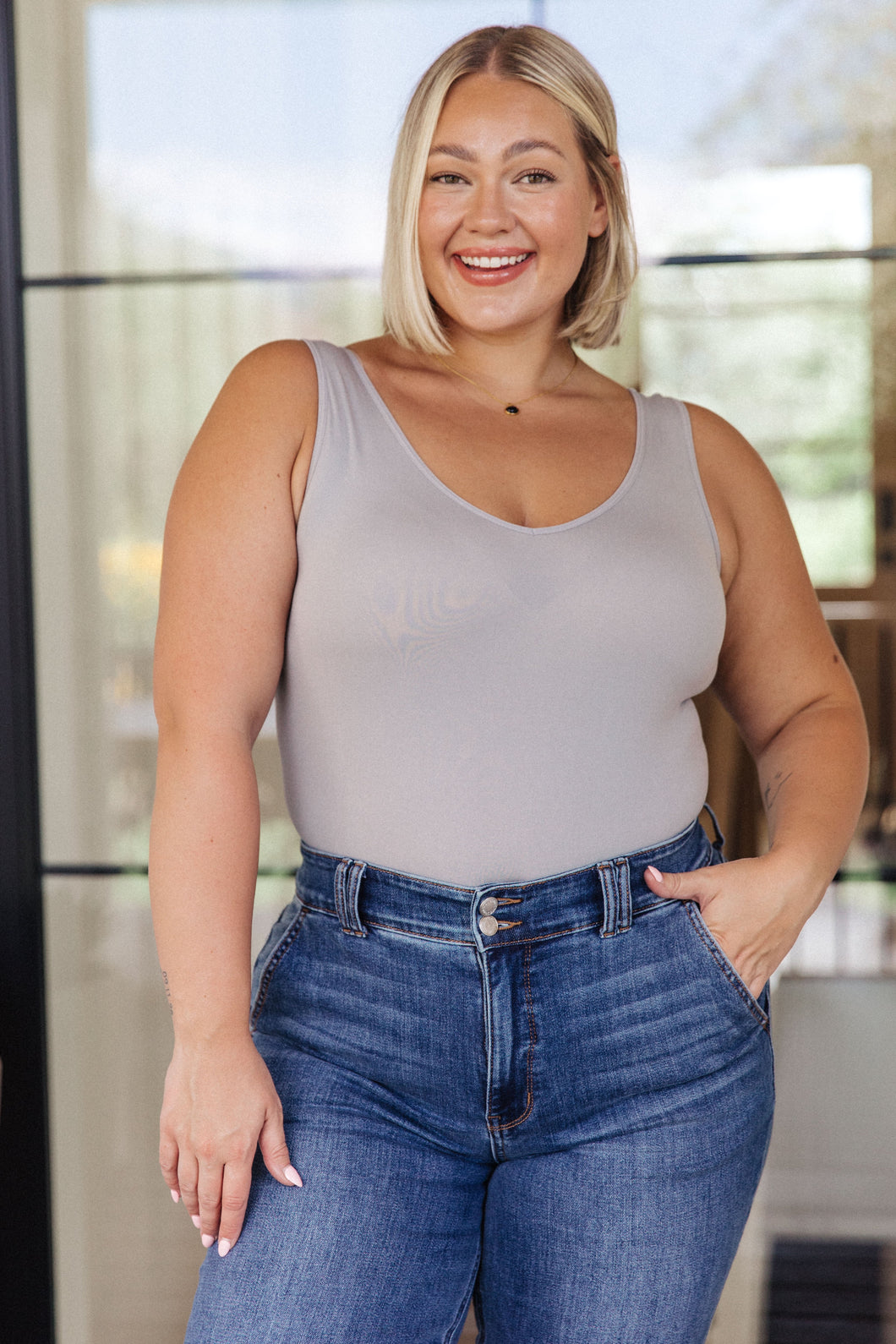 Basics Bodysuit in Grey (Reg & Curvy)